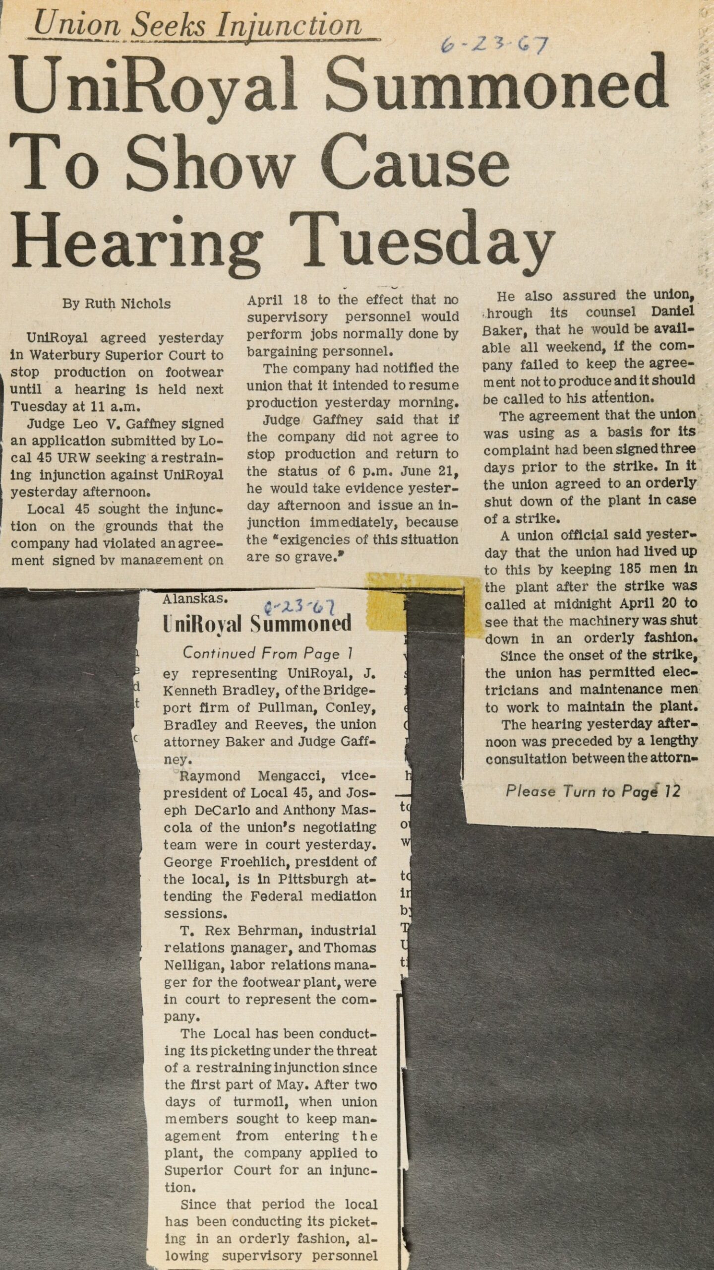 UniRoyal Summoned To Show Cause Hearing Tuesday