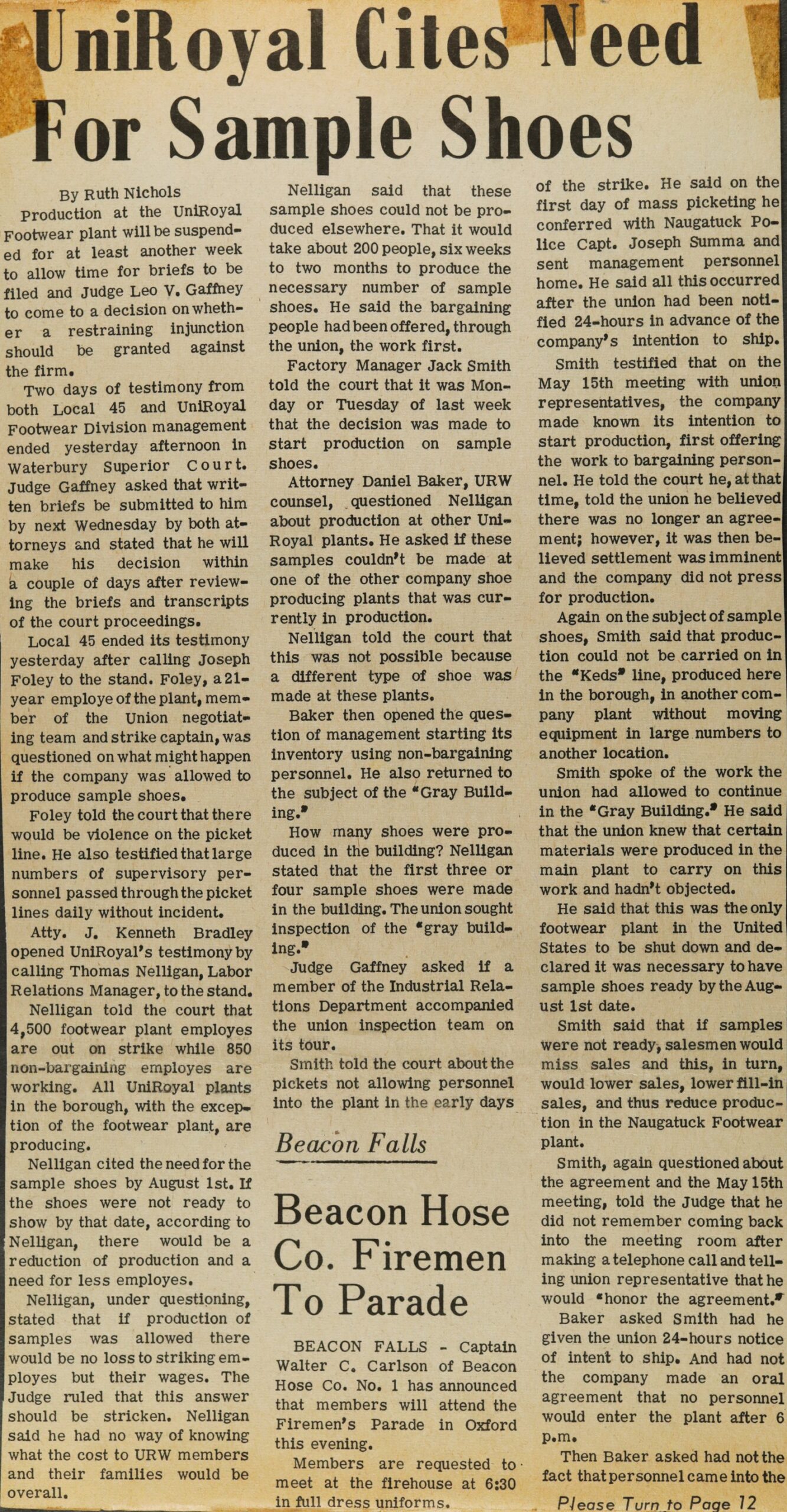 UniRoyal Cites Need For Sample Shoes