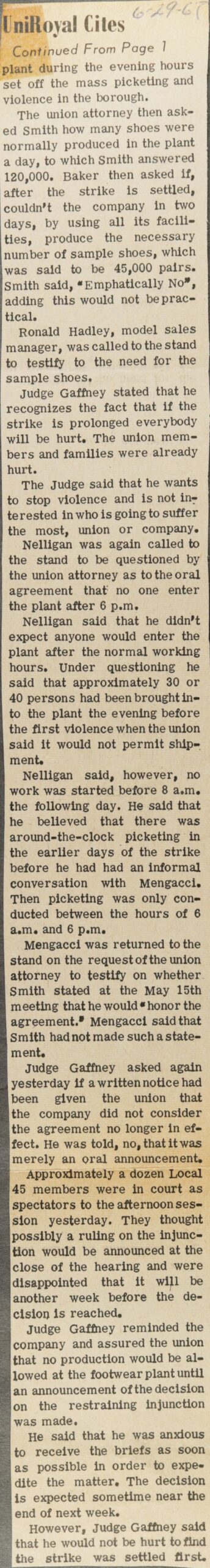 Uniroyal cites Continued from Page 1