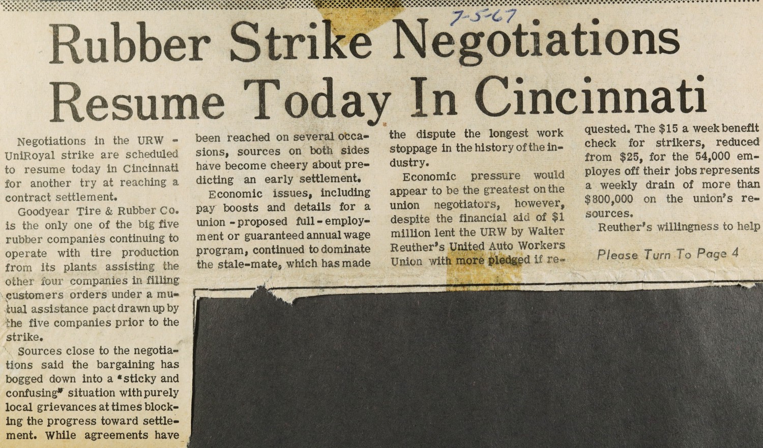 Rubber Strike Negotiations Resume Today In Cincinnati