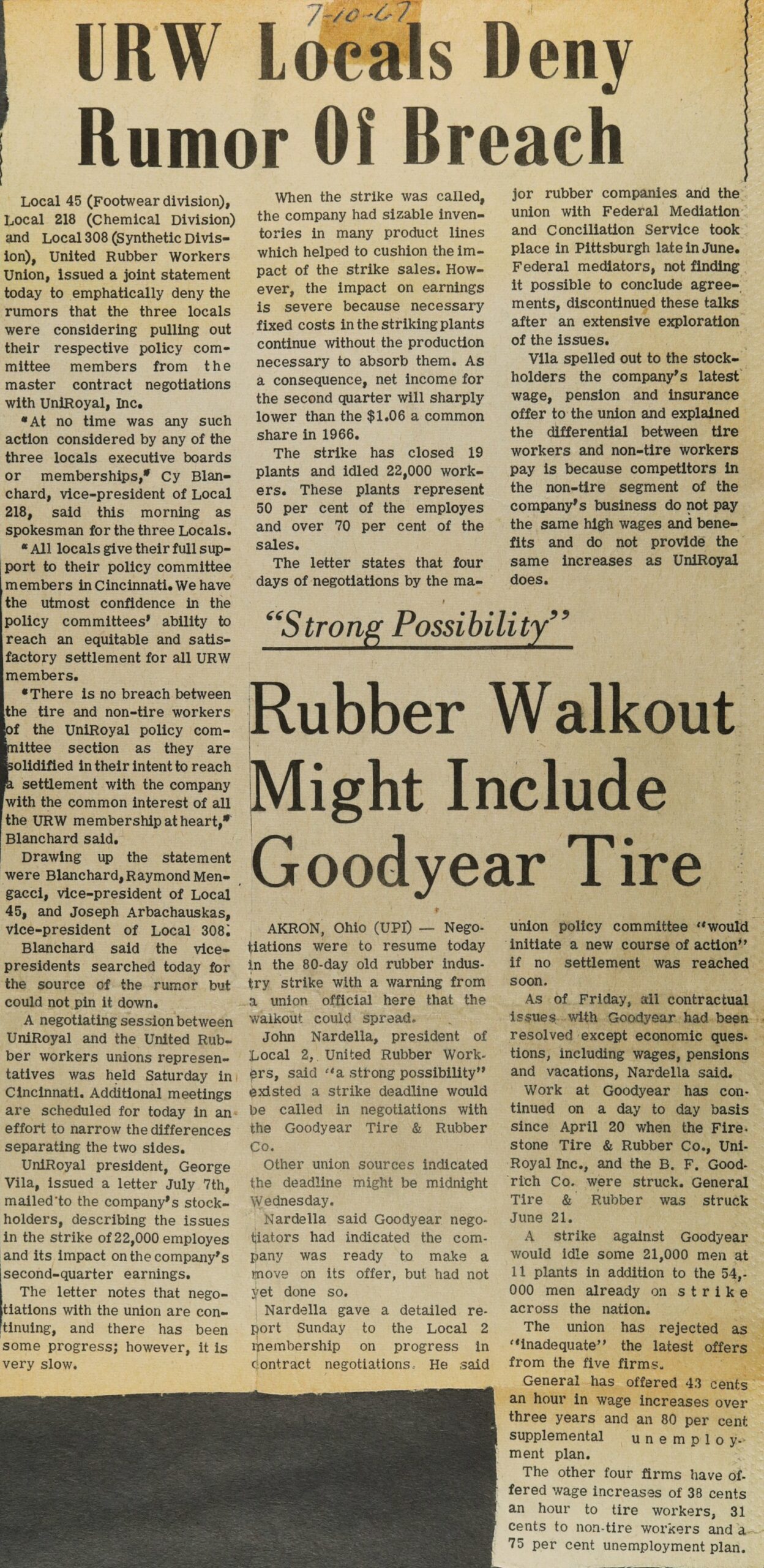 URW Locals Deny Rumor Of Breach