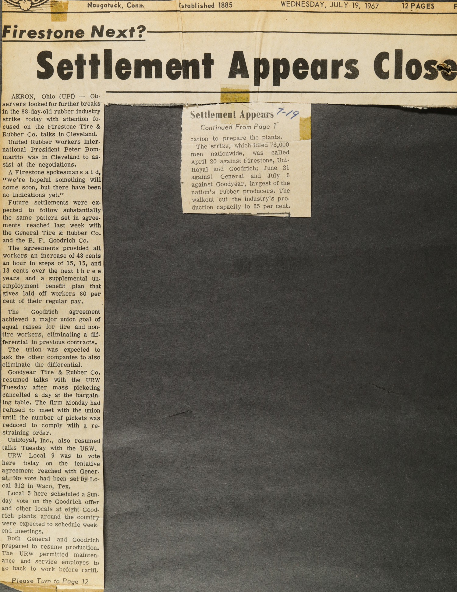 Settlement Appears Close