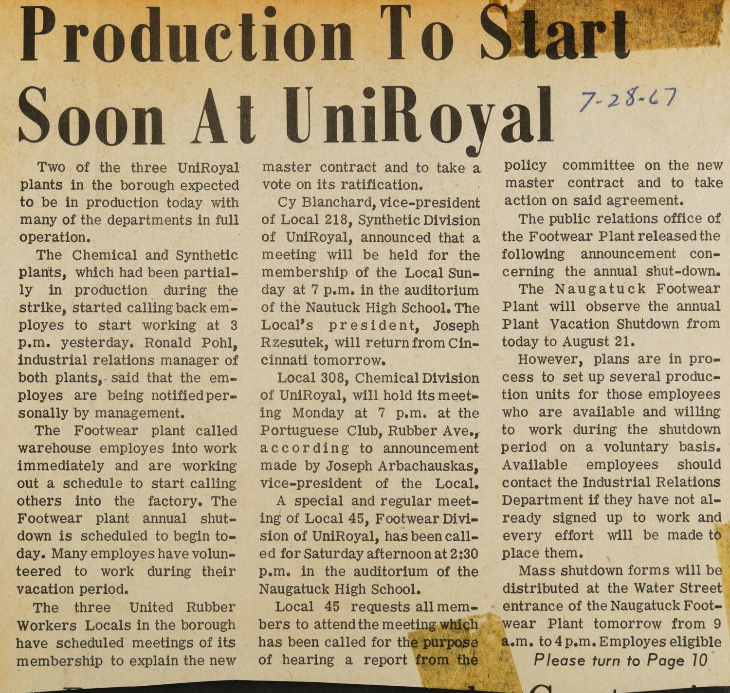 Production To Start Soon At UniRoyal