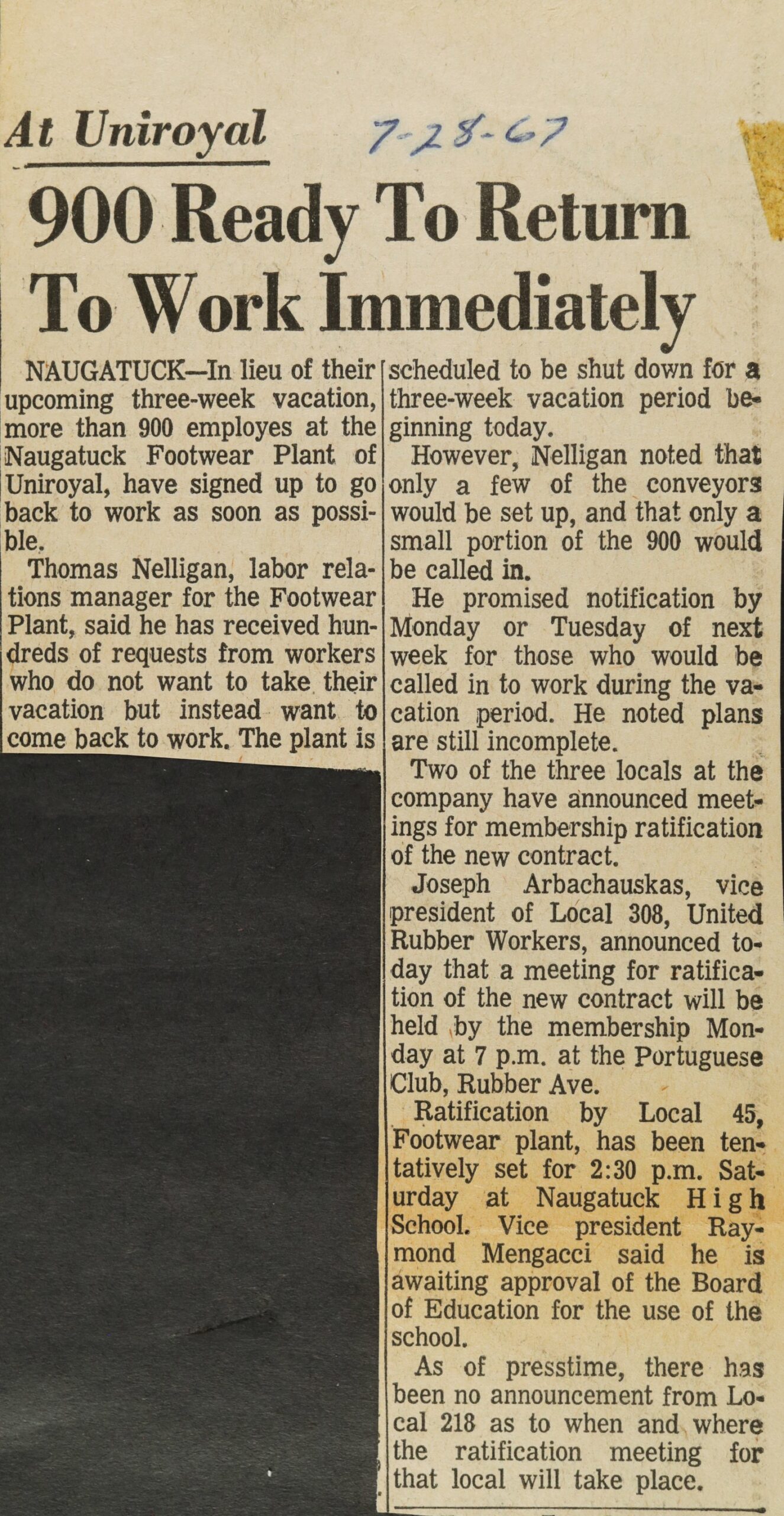 900 Ready To Return To Work Immediately