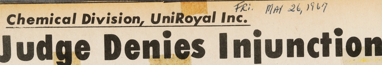 Chemical Division, UniRoyal Inc. Judge Denies Injunction
