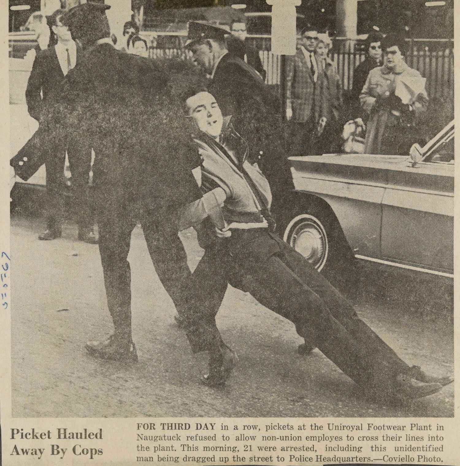 Picket Hauled Away By Cops