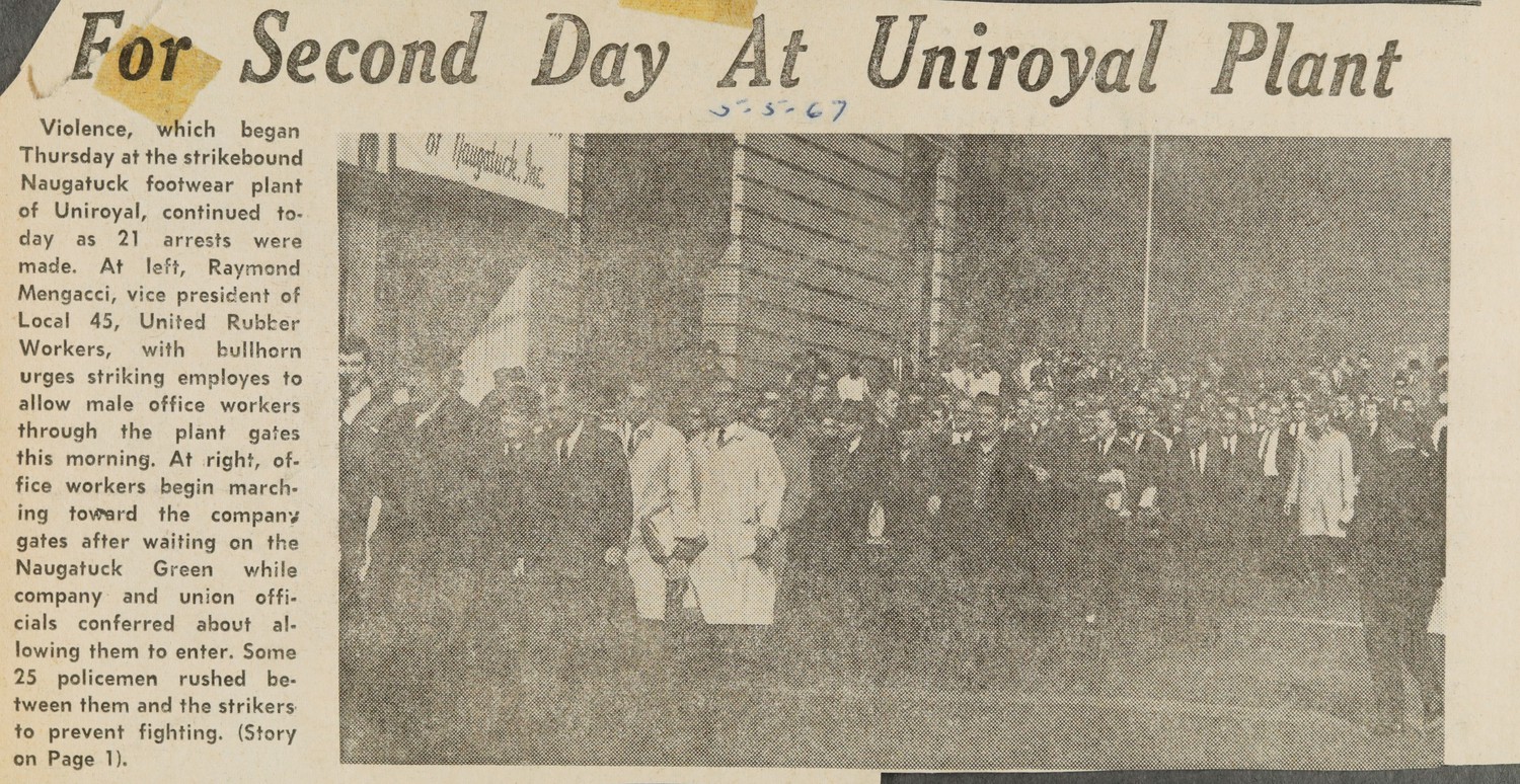 For Second Day At Uniroyal Plant