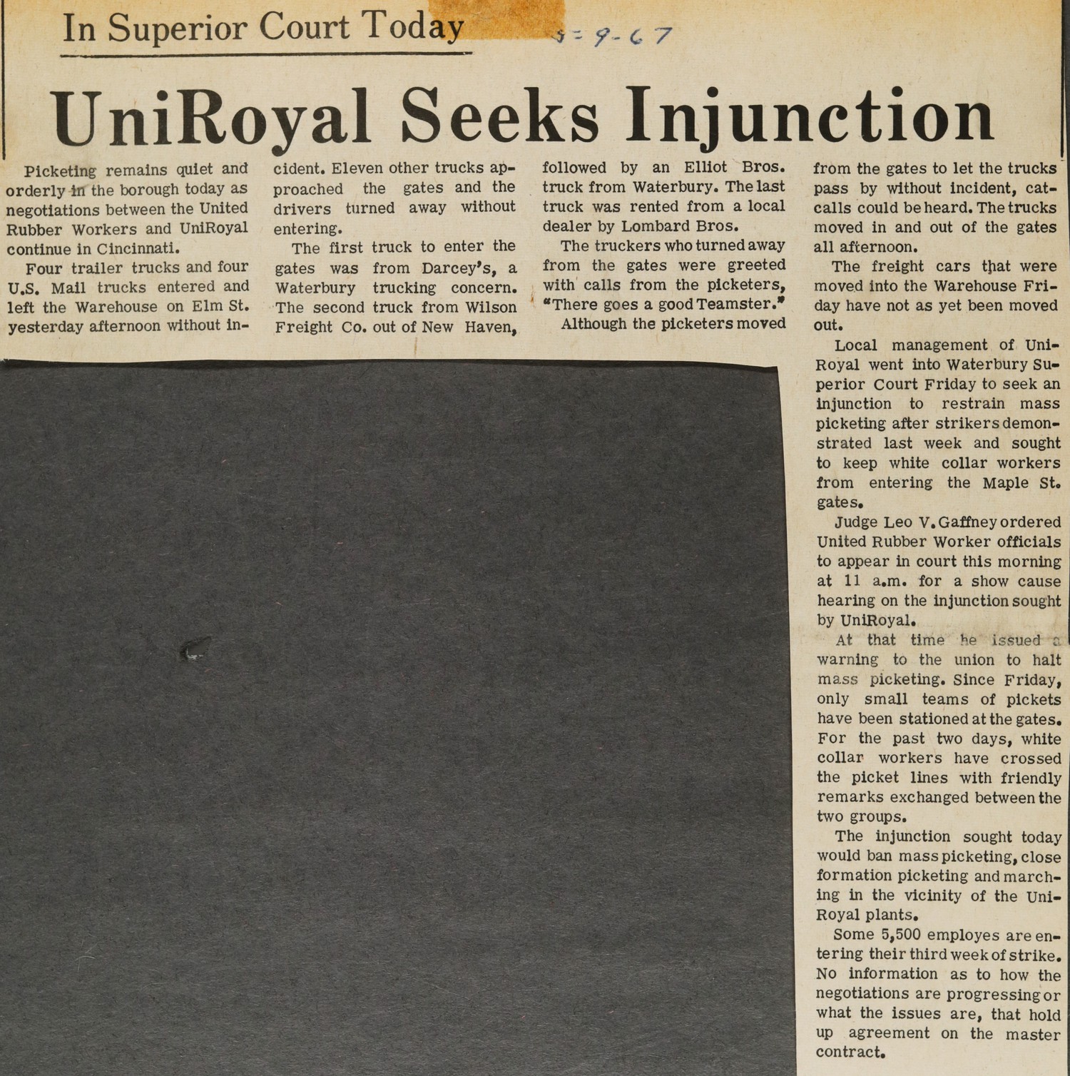 UniRoyal Seeks Injunction