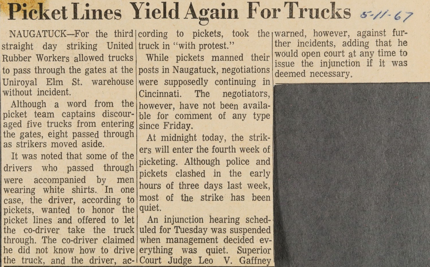 Picket Lines Yield Again For Trucks